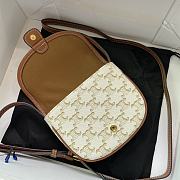Celine Mini Besace In Triomphe Canvas And Calfskin White Size 15 X 11 X 4 CM - 2