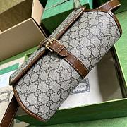 Gucci GG Messenger Bag With Interlocking G Brown Size 25.5x17x8 cm - 4