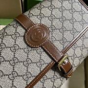 Gucci GG Messenger Bag With Interlocking G Brown Size 25.5x17x8 cm - 5