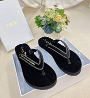 Diorsea Thong Sandal Black Velvet - 1