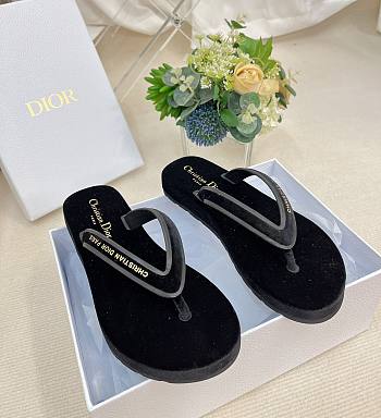 Diorsea Thong Sandal Black Velvet