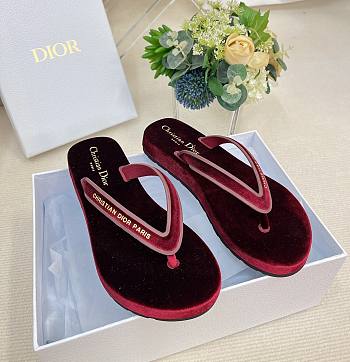 Diorsea Thong Sandal Red Velvet