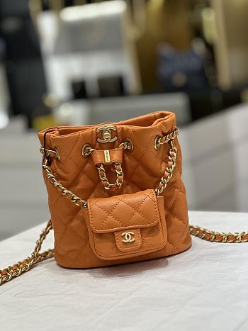 Chanel Small Backpack Orange AS3947 Size 16.5 × 17 × 12 cm