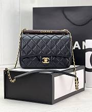Chanel Small Flap Bag With Top Handle AS4151 Black Size 13.5 × 21 × 6 cm - 1