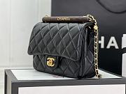 Chanel Small Flap Bag With Top Handle AS4151 Black Size 13.5 × 21 × 6 cm - 5