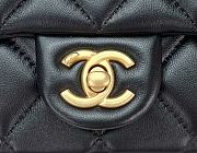 Chanel Small Flap Bag With Top Handle AS4151 Black Size 13.5 × 21 × 6 cm - 2