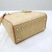 Medium Lady Dior Bag Natural Cannage Raffia Size 24 x 20 x 11 cm - 5