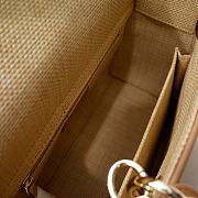 Medium Lady Dior Bag Natural Cannage Raffia Size 24 x 20 x 11 cm - 4