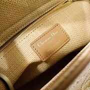 Medium Lady Dior Bag Natural Cannage Raffia Size 24 x 20 x 11 cm - 2