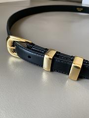 Celine Small Western Belt In Taurillon Leather Black And Gold 1.8cm - 4