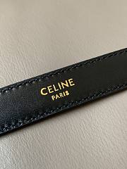 Celine Small Western Belt In Taurillon Leather Black And Gold 1.8cm - 3