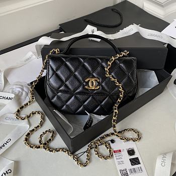 Chanel Phone Holder with Chain AP3367 Black Size 19×11×3.5cm