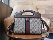 Gucci Women's Brown Ophidia GG Monogram Small Tote Bag Size 25.5*29*10cm - 1