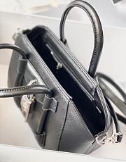 Givenchy Mini Antigona Lock Bag In Box Leather Black & Silver Hardware Size 29x18x13 cm - 5