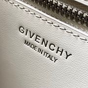 Givenchy Mini Antigona Lock Bag In Box Leather Ivory Size 29x18x13 cm - 3