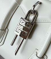 Givenchy Mini Antigona Lock Bag In Box Leather Ivory Size 29x18x13 cm - 5