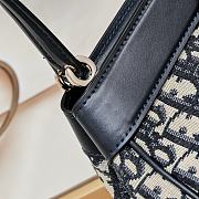 Small Dior Key Bag Blue Dior Oblique Jacquard Size 22*12*12cm - 4