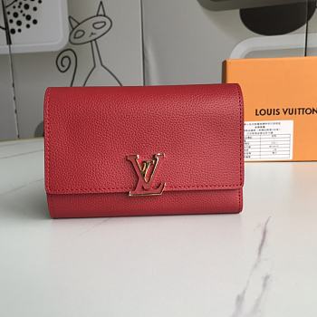Louis Vuitton M63740 Capucines Compact Wallet Red Size 13.5 x 9.5 x 3 cm