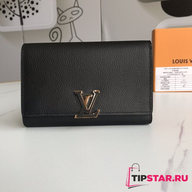 Louis Vuitton M62157 Capucines Compact Noir Rose Size 13.5 x 9.5 x 3 cm - 1