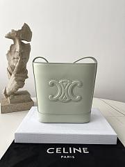 Celine Mini Bucket Cuir Triomphe In Smooth Calfskin Jade Size 19.5 X 16 X 7 CM - 1