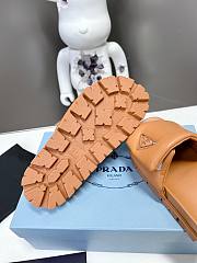 Prada Soft Padded Nappa Leather Slides Brown - 2