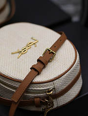 YSL Camera Bag In Raffia And Vegetable-Tanned Leather Size 22 X 16,5 X 6 CM - 4