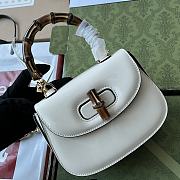 Gucci Bamboo 1947 Mini Top Handle Bag White ‎724641 Size 7x12.5x8cm - 4
