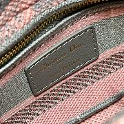 Mini Lady D-Lite Bag Pink and Gray Toile de Jouy Sauvage Size 17 x 15 x 7 cm - 2