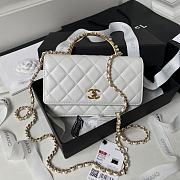Chanel Wallet On Chain White AP3504 Size 12.3 × 19.2 × 3.5 cm  - 1