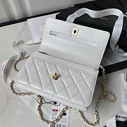 Chanel Wallet On Chain White AP3504 Size 12.3 × 19.2 × 3.5 cm  - 2
