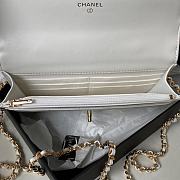 Chanel Wallet On Chain White AP3504 Size 12.3 × 19.2 × 3.5 cm  - 3