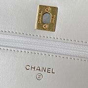 Chanel Wallet On Chain White AP3504 Size 12.3 × 19.2 × 3.5 cm  - 4
