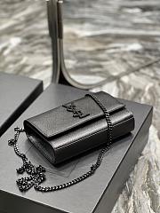 YSL Small Kate In Grain De Poudre Embossed Leather 469390 Black Chain Size 20x13.5x5.5cm - 2
