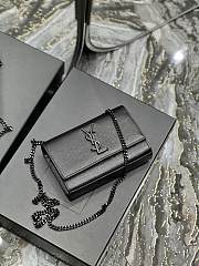 YSL Small Kate In Grain De Poudre Embossed Leather 469390 Black Chain Size 20x13.5x5.5cm - 3