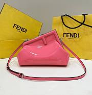 Fendi First Midi Pink Patent Leather Bag Size 20x14x30 cm - 1