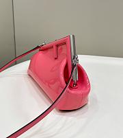 Fendi First Midi Pink Patent Leather Bag Size 20x14x30 cm - 3