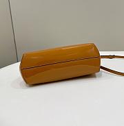 Fendi First Midi Brown Patent Leather Bag Size 20x14x30 cm - 5