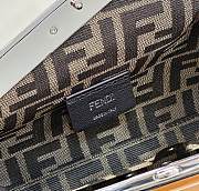 Fendi First Midi Brown Patent Leather Bag Size 20x14x30 cm - 3