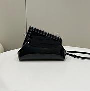 Fendi First Midi Black Patent Leather Bag Size 20x14x30 cm - 2