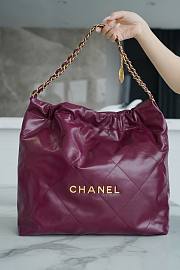 Chanel 22 Handbag Burgundy Pink Size 39 × 42 × 8 cm - 1