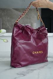 Chanel 22 Handbag Burgundy Pink Size 39 × 42 × 8 cm - 5