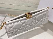Dior Caro Colle Noire Clutch With Chain Latte Cannage Lambskin Size 27.5 x 14 x 4.5 cm - 4