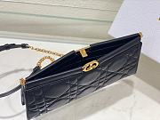 Dior Caro Colle Noire Clutch With Chain Black Cannage Lambskin Size 27.5 x 14 x 4.5 cm - 4