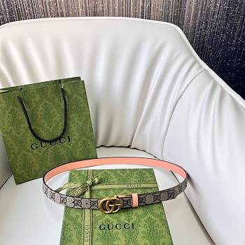 Gucci GG Marmont Reversible Thin Belt | Peach 2cm