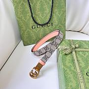 Gucci GG Marmont Reversible Thin Belt | Peach 2cm - 5