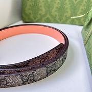 Gucci GG Marmont Reversible Thin Belt | Peach 2cm - 4