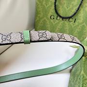Gucci GG Marmont Reversible Thin Belt | Green 2cm - 5