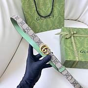 Gucci GG Marmont Reversible Thin Belt | Green 2cm - 3