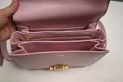 Celine Classique Triomphe Bag In Shiny Calfskin Pink Size 22 X 15.5 X 6 CM - 4