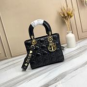 Small Lady Dior My ABCDIOR Bag Black Cannage Lambskin Size 20 x 17 x 8 cm - 1